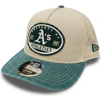 Mütsid kumer beež snapback 9FORTY M-Crown A Frame Fray Oakland Athletics MLB New Era