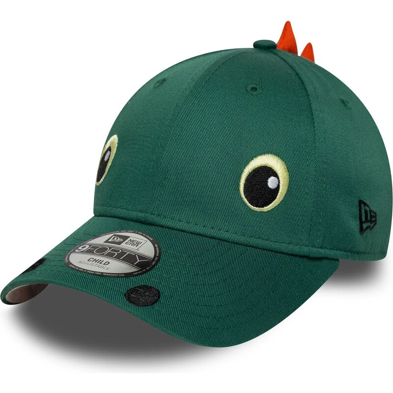 mutsid-kumer-roheline-snapback-lastele-9forty-dino-face-new-era