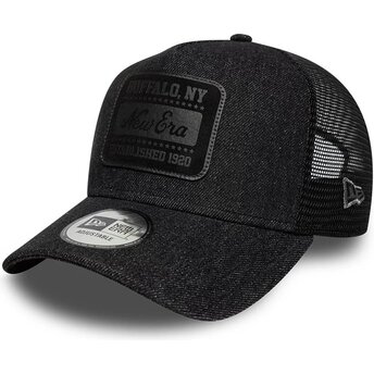 Mütsid kumer must snapback A Frame Patch Denim New Era