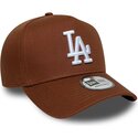 mutsid-kumer-pruun-snapback-e-frame-league-essential-los-angeles-dodgers-mlb-new-era