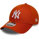 mutsid-kumer-oranz-snapback-9forty-m-crown-new-york-yankees-mlb-new-era
