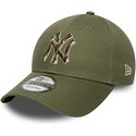 mutsid-kumer-roheline-reguleeritav-9forty-outline-camo-new-york-yankees-mlb-new-era