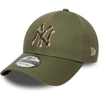 Mütsid kumer roheline reguleeritav 9FORTY Outline Camo New York Yankees MLB New Era