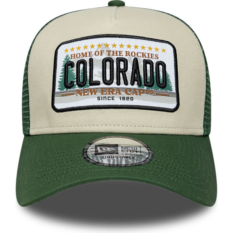 mutsid-kumer-roheline-snapback-a-frame-license-plate-colorado-new-era