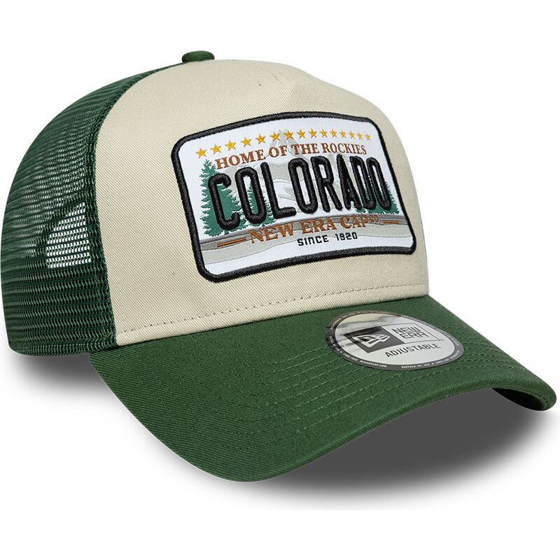 mutsid-kumer-roheline-snapback-a-frame-license-plate-colorado-new-era