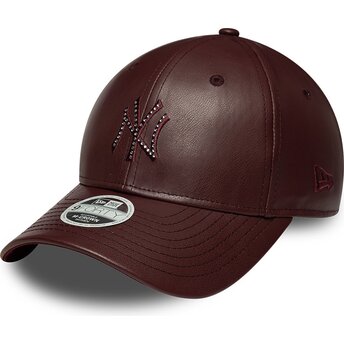 Mütsid kumer pruun snapback 9FORTY M-Crown PU Diamante New York Yankees MLB New Era