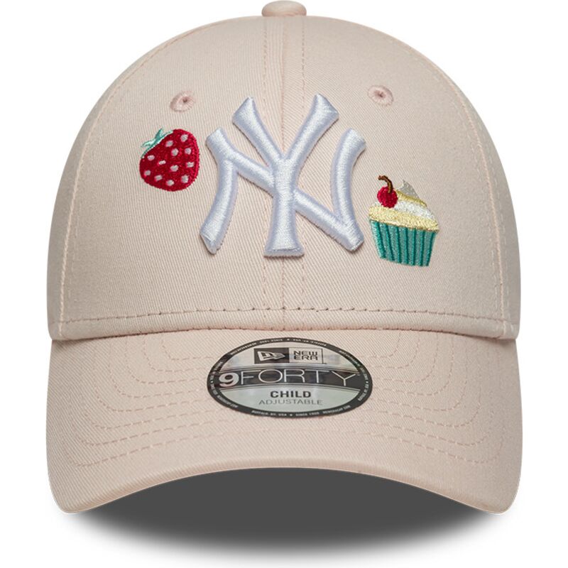 mutsid-kumer-roosa-reguleeritav-lastele-9forty-food-icon-cupcake-new-york-yankees-mlb-new-era