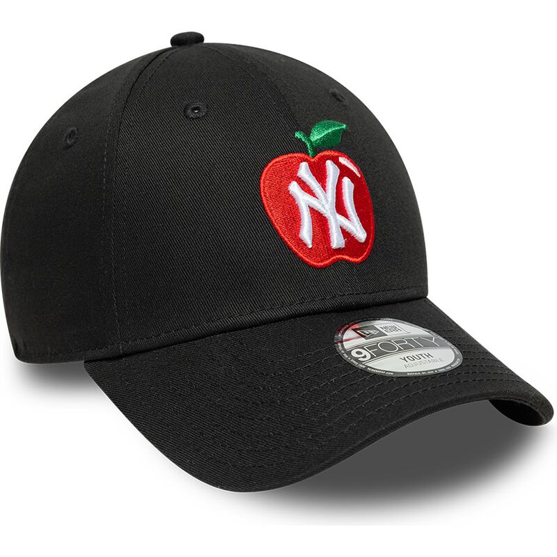 mutsid-kumer-must-reguleeritav-lastele-9forty-fruit-icon-apple-new-york-yankees-mlb-new-era