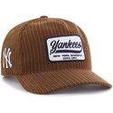 mutsid-kumer-pruun-snapback-hitch-rf-cord-patch-new-york-yankees-mlb-47-brand