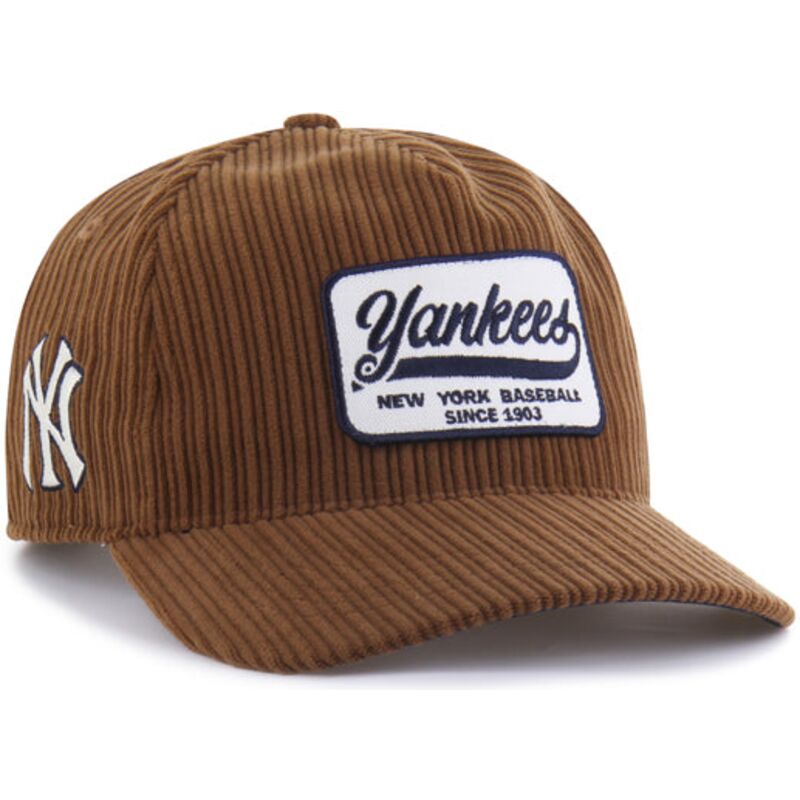 mutsid-kumer-pruun-snapback-hitch-rf-cord-patch-new-york-yankees-mlb-47-brand