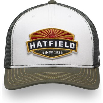 Gorra trucker blanca y verde SEMI SUN de Hatfield
