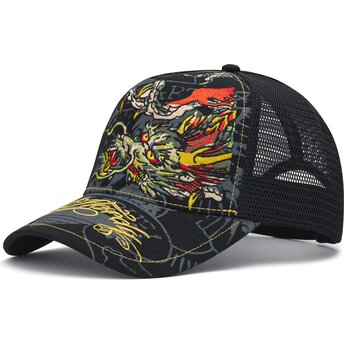 Mütsid kumer must snapback Crawling Ed Hardy