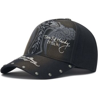 Mütsid kumer must reguleeritav Storming Rose Washed Ed Hardy