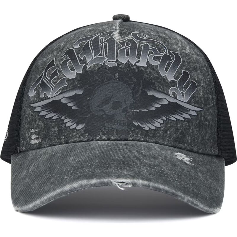 mutsid-kumer-hall-snapback-flaming-gothic-skull-washed-ed-hardy