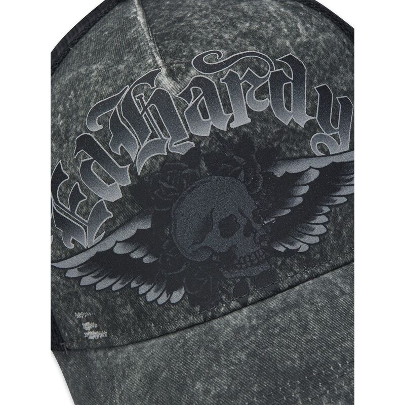 mutsid-kumer-hall-snapback-flaming-gothic-skull-washed-ed-hardy