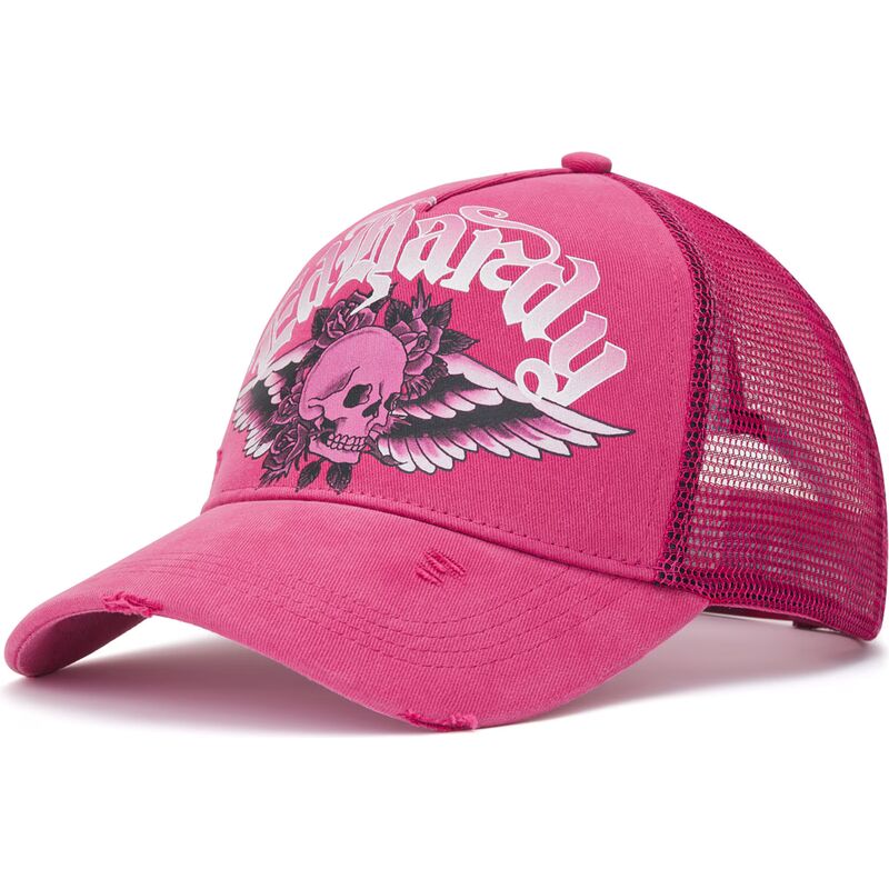 mutsid-kumer-roosa-snapback-flaming-gothic-skull-washed-ed-hardy