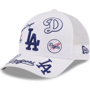 Mütsid kumer valge snapback 9FORTY M-Crown A Frame All Over Los Angeles Dodgers MLB New Era