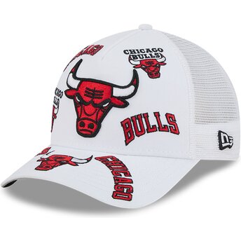 Mütsid kumer valge snapback 9FORTY M-Crown A Frame All Over Chicago Bulls NBA New Era