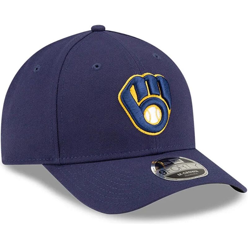 mutsid-kumer-meresinine-snapback-9forty-m-crown-player-replica-milwaukee-brewers-mlb-new-era