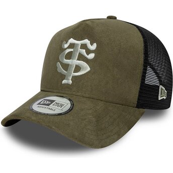 Mütsid kumer roheline snapback E Frame Faux Suede Stade Toulousain Top 14 New Era