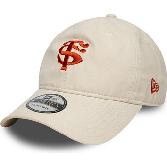 Mütsid kumer beež reguleeritav 9TWENTY Faux Suede Stade Toulousain Top 14 New Era
