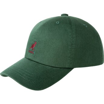 Mütsid kumer roheline reguleeritav Washed Baseball Algae Kangol