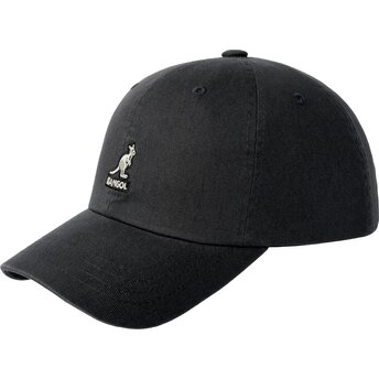 Mütsid kumer must reguleeritav Washed Baseball Black Kangol