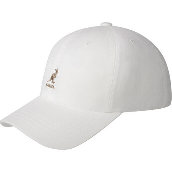 Mütsid kumer valge reguleeritav Washed Baseball White Kangol
