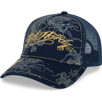 Mütsid kumer meresinine snapback Outline Dragons Ed Hardy