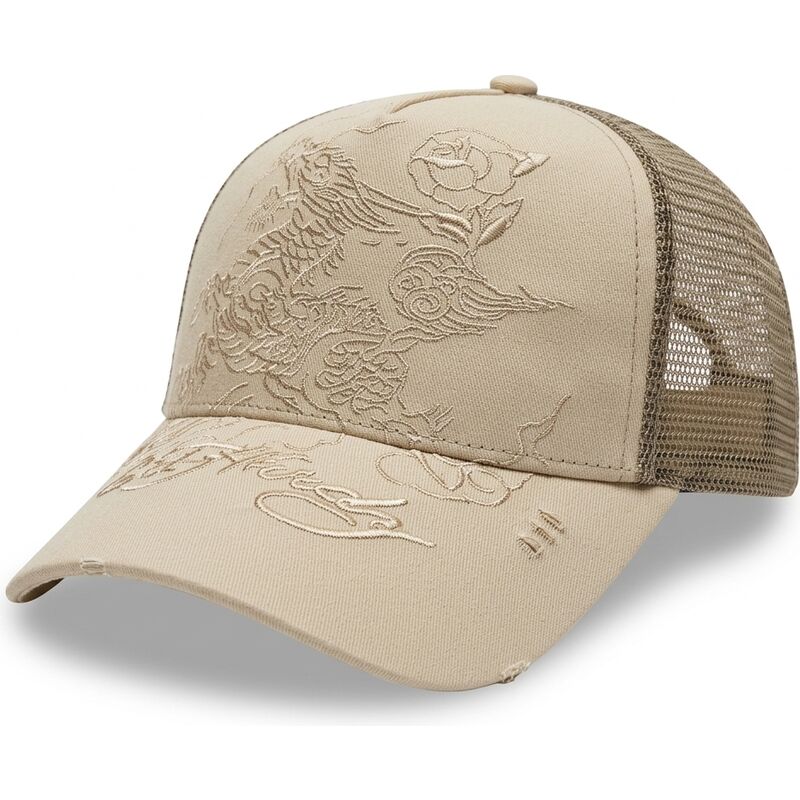 mutsid-kumer-khaki-snapback-outline-ed-hardy