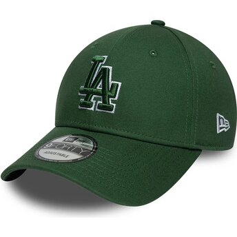 Mütsid kumer roheline reguleeritav 9FORTY Team Outline Los Angeles Dodgers MLB New Era