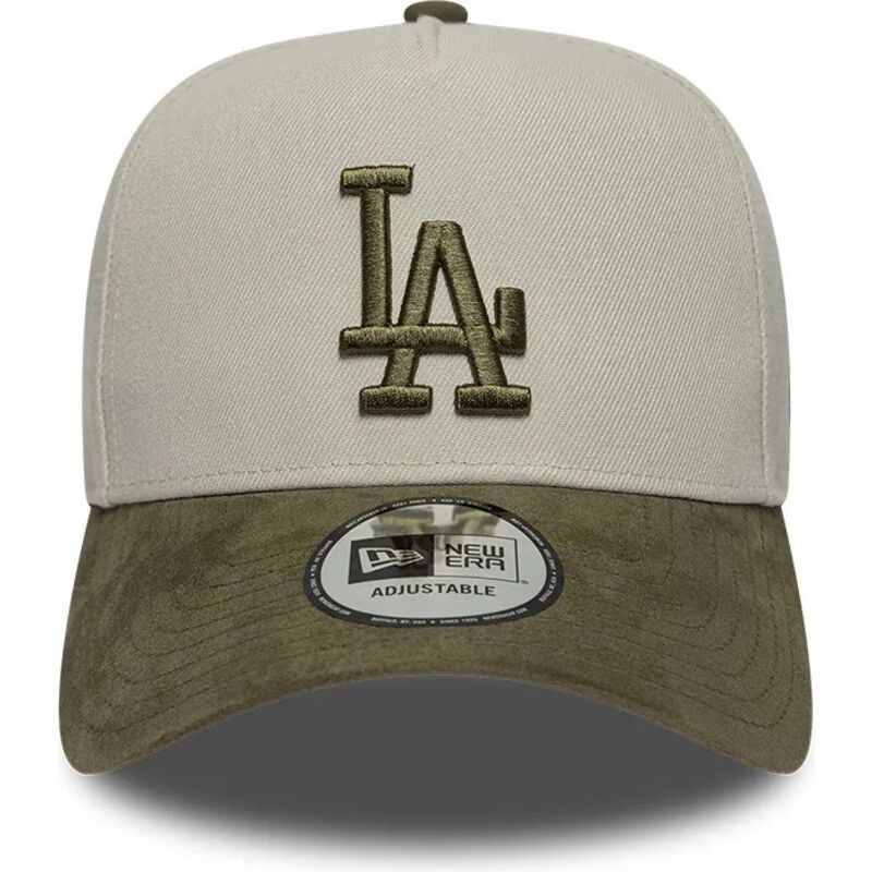 mutsid-kumer-roheline-snapback-9forty-e-frame-suede-visor-los-angeles-dodgers-mlb-new-era