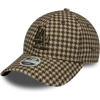 Mütsid kumer roheline reguleeritav 9FORTY M-Crown Houndstooth Los Angeles Dodgers MLB New Era
