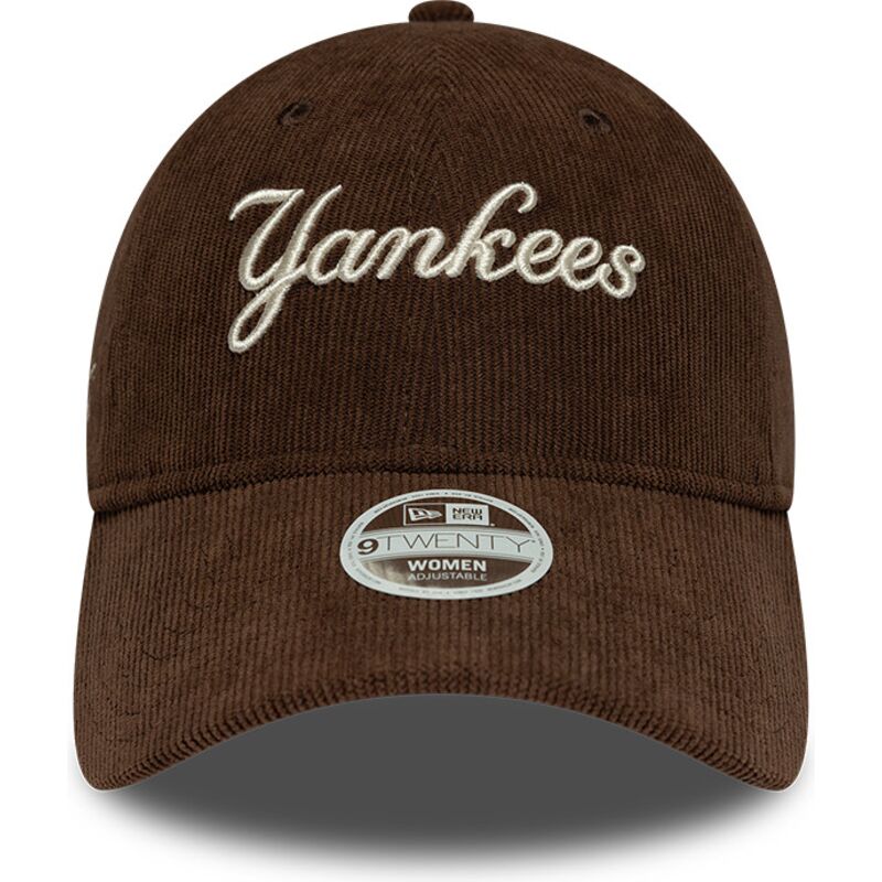 mutsid-kumer-pruun-reguleeritav-9twenty-cord-script-new-york-yankees-mlb-new-era