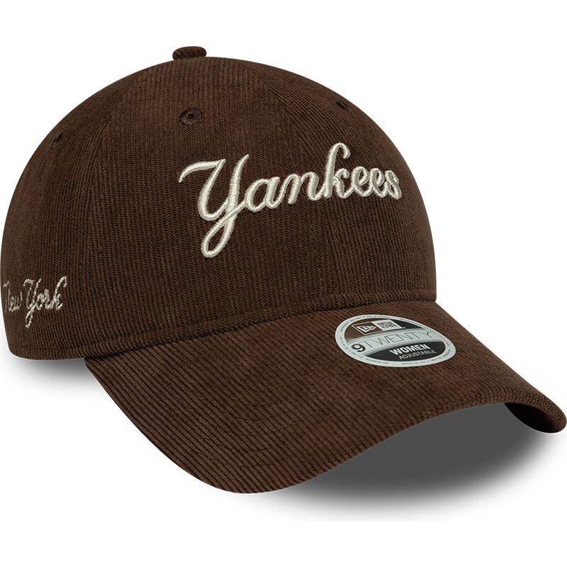 mutsid-kumer-pruun-reguleeritav-9twenty-cord-script-new-york-yankees-mlb-new-era