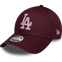 mutsid-kumer-punane-reguleeritav-rosa-9forty-metallic-los-angeles-dodgers-mlb-new-era