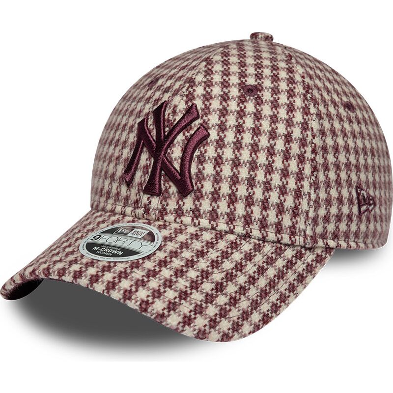 mutsid-kumer-punane-reguleeritav-9forty-m-crown-houndstooth-new-york-yankees-mlb-new-era