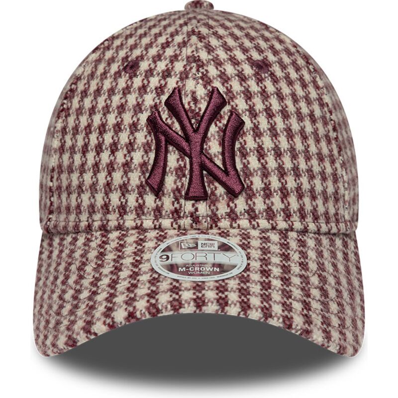 mutsid-kumer-punane-reguleeritav-9forty-m-crown-houndstooth-new-york-yankees-mlb-new-era