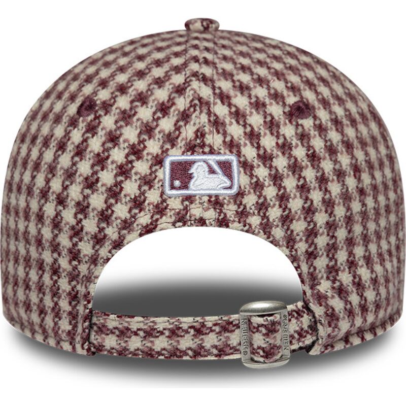 mutsid-kumer-punane-reguleeritav-9forty-m-crown-houndstooth-new-york-yankees-mlb-new-era