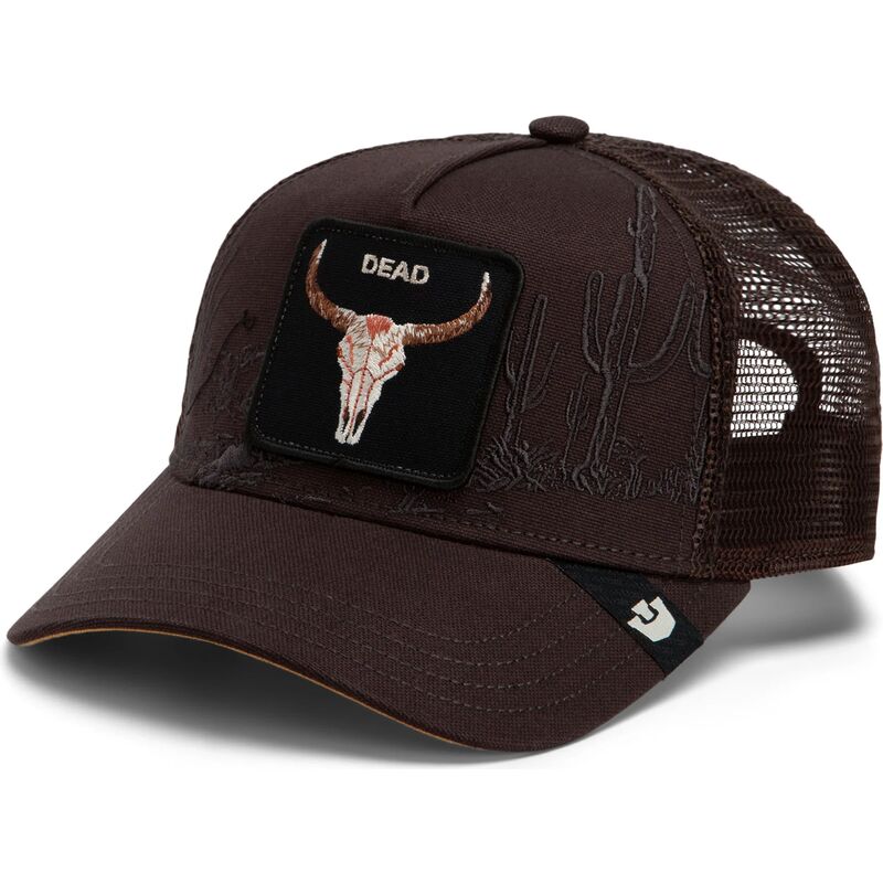 mutsid-kumer-pruun-snapback-skull-badlands-dead-the-farm-goorin-bros
