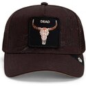mutsid-kumer-pruun-snapback-skull-badlands-dead-the-farm-goorin-bros