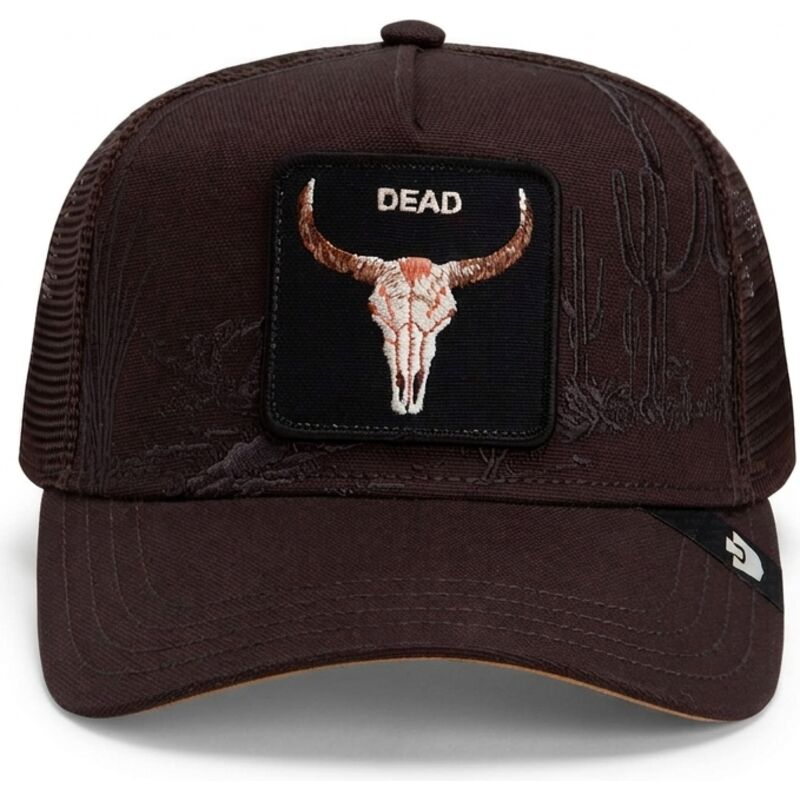 mutsid-kumer-pruun-snapback-skull-badlands-dead-the-farm-goorin-bros