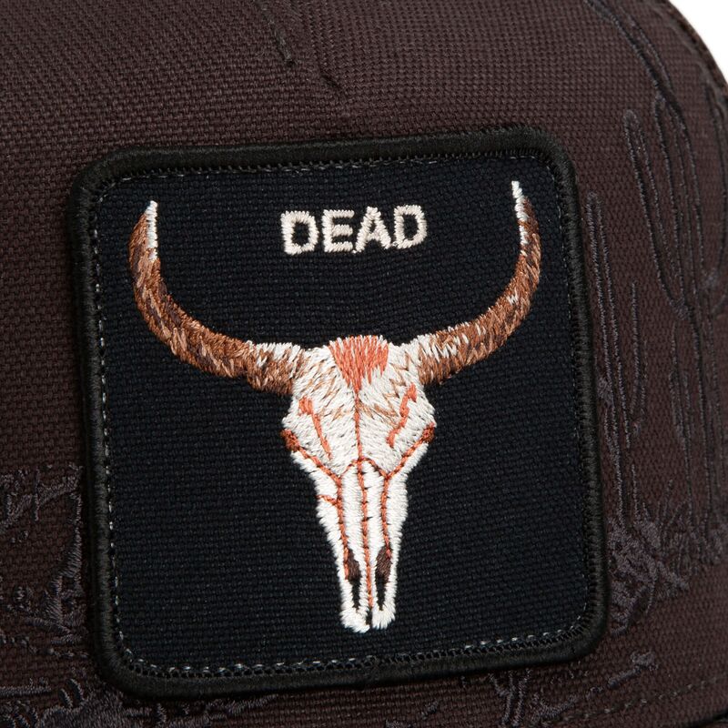mutsid-kumer-pruun-snapback-skull-badlands-dead-the-farm-goorin-bros