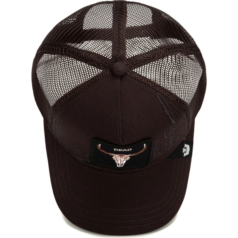 mutsid-kumer-pruun-snapback-skull-badlands-dead-the-farm-goorin-bros