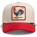mutsid-kumer-punane-snapback-the-suede-rooster-microsuede-cock-the-farm-goorin-bros
