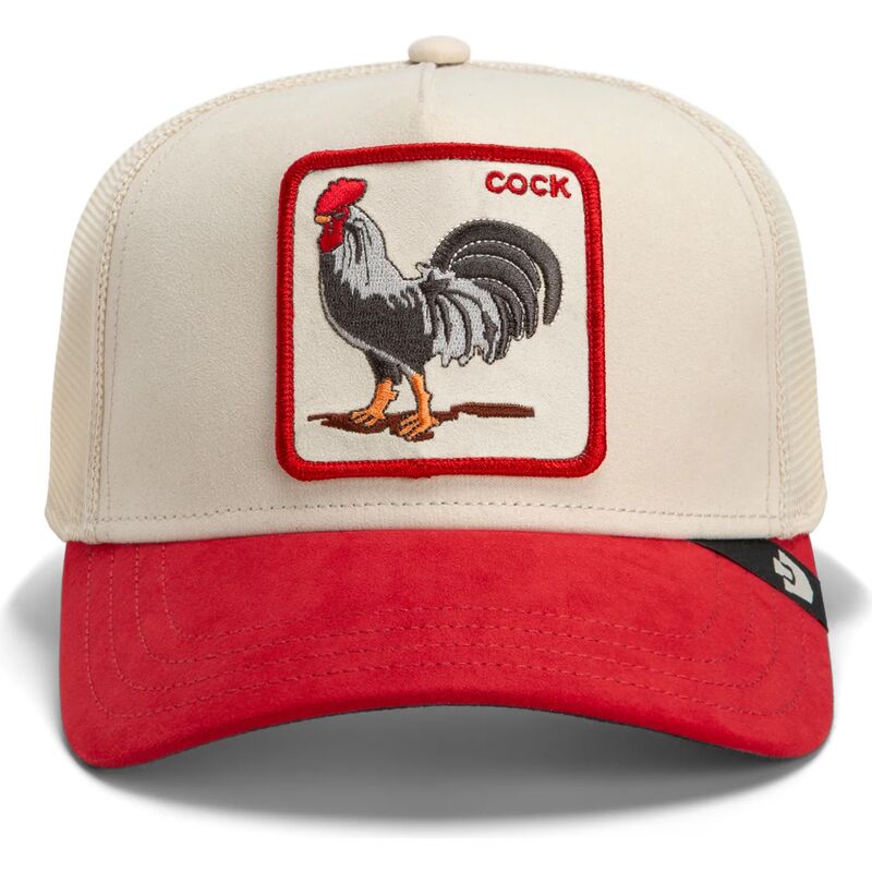 mutsid-kumer-punane-snapback-the-suede-rooster-microsuede-cock-the-farm-goorin-bros