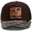 mutsid-kumer-pruun-snapback-engraved-dog-camo-glitch-the-farm-goorin-bros