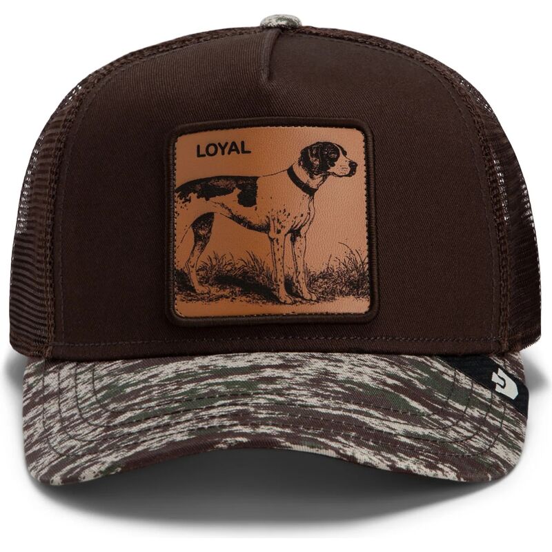 mutsid-kumer-pruun-snapback-engraved-dog-camo-glitch-the-farm-goorin-bros