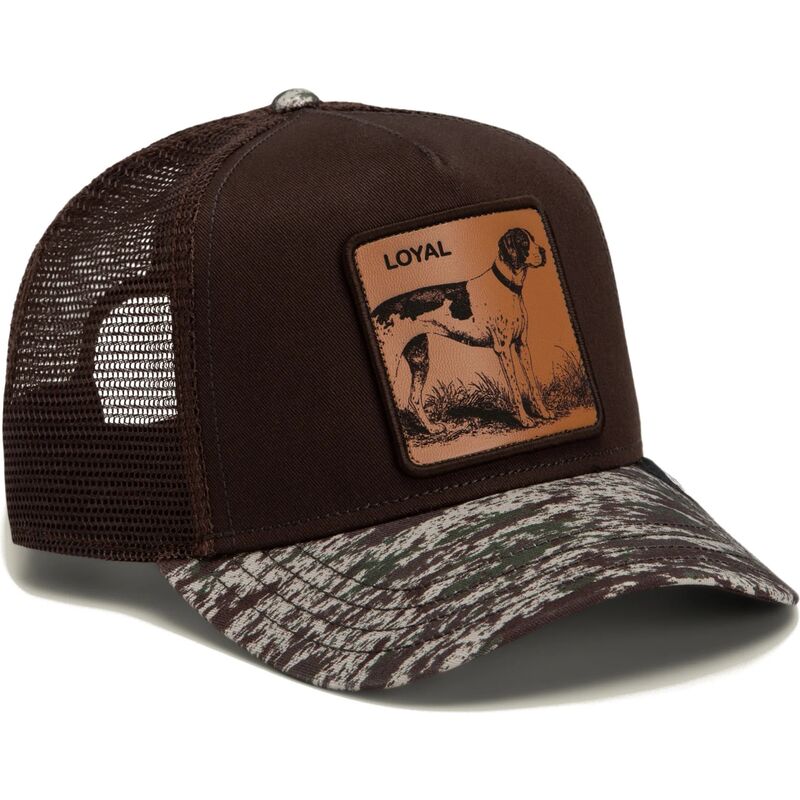 mutsid-kumer-pruun-snapback-engraved-dog-camo-glitch-the-farm-goorin-bros