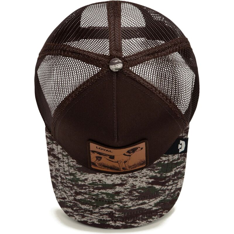 mutsid-kumer-pruun-snapback-engraved-dog-camo-glitch-the-farm-goorin-bros